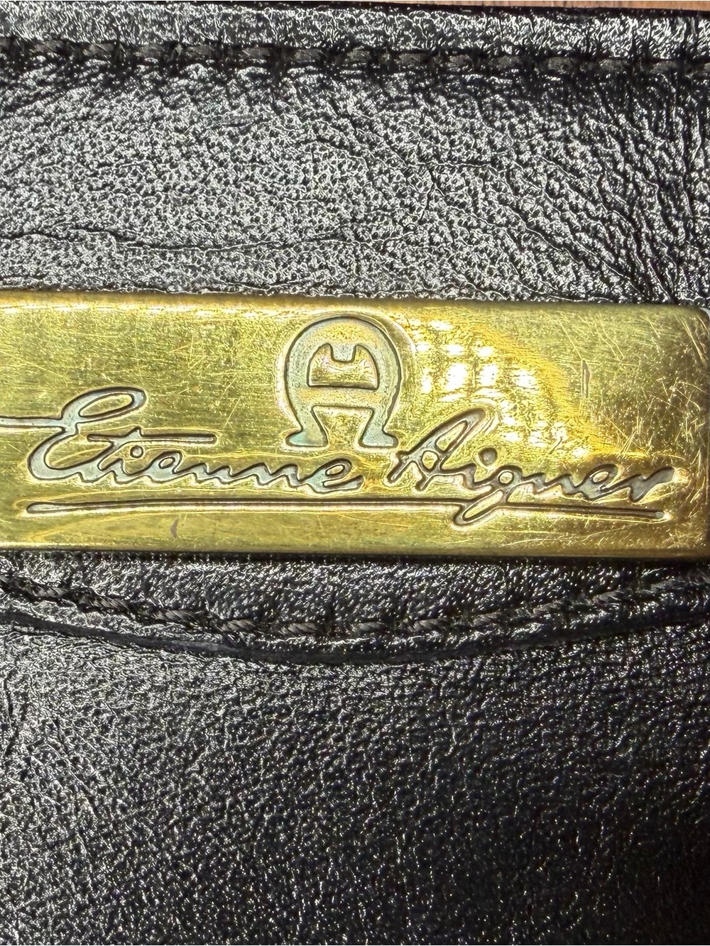 Etienne Aigner Black Leather Clutch